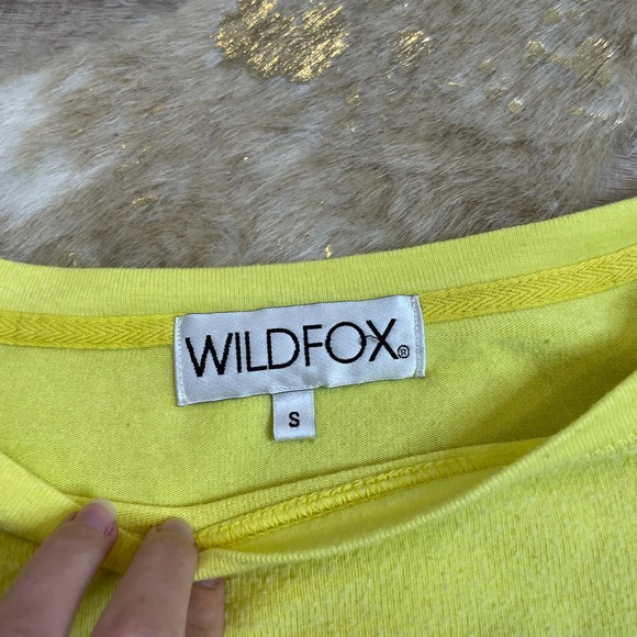 Wildfox Nevada Mantra Jumper Acid Yellow Long sleeve - Picture 3 of 5